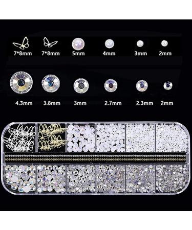 RODAKY 3D Nail Charms - Butterfly, Flower, Bear Designs for Acrylic Nails | Nail Art Crafts Diamond Decoration with Pearls, Metal, Crystal Rhinestones - DIY Nail Design Charms - Buy Online on GoSupps.com