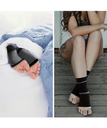 Plantar Fasciitis Pain Relief Kit - 2 Pairs Compression Foot Sleeves with Gel Cushioned Heel Protectors and Arch Supports - Fast Relief from Heel Spurs, Flat Feet, and Achilles Tendonitis - White, Size L for Women 9.5-10.5, Men 10-11 - Buy Online on GoSupps.com