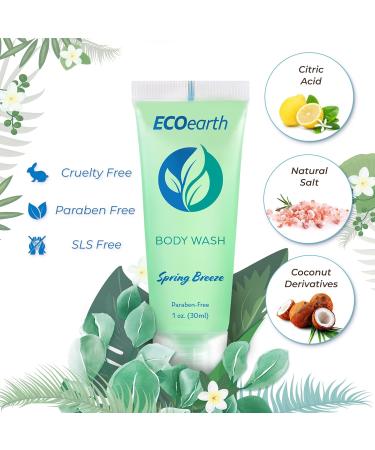 EcoEarth Hotel Toiletries Bundle - 125 Mini Guest Amenities Set | Spring Breeze 5-Piece (Bar Soap Shampoo Conditioner Body Lotion Body Wash) - Ideal for eCommerce International Shipping - Buy Online on GoSupps.com