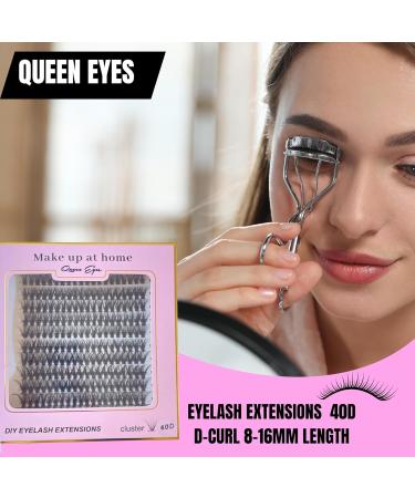 40D False Eyelashes - 240 Pieces Natural Black Individual Lash Extensions | Reusable Wispy & Natural Look (8-16mm Mix - Buy Online on GoSupps.com