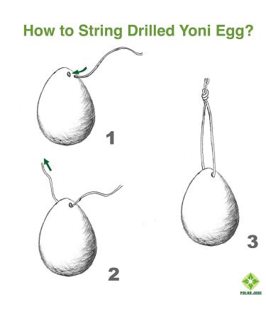 Nephrite Yoni Eggs Set - Drilled Polar Jade for Beginners & Medium Users | Includes Box Silk Cord & Instructions - Buy Online on GoSupps.com