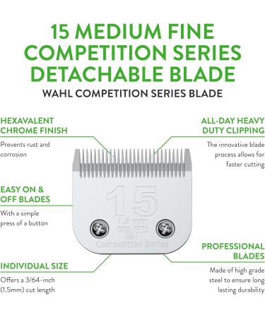 WAHL Competition Replacement Blade Set No. 15 | High Precision Clippers for Grooming | International Shipping Available - Buy Online on GoSupps.com