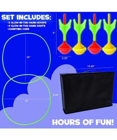 Island Genius Glow in The Dark Lawn Darts Game - Fun Outdoor Yard Game for Kids, Teens, and Adults | Perfect for Backyard, Beach, and Tailgate Parties - Buy Online on GoSupps.com
