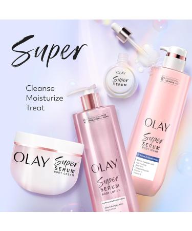 Olay Super Serum Body Wash for Rough & Bumpy Skin Hydrating & Renewing Serum Complex with Exfoliating Minerals for Luminous Skin 20 fl oz - Buy Online on GoSupps.com