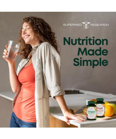 Supermed Research Fruits and Vegetables Supplements 2 Pack Combination Fruit & Veggies Supplement Whole Food Vitamins & Minerals for Adults Superfood Veggie Vitamins for Adults (180 x 2, 360 Ct) - Buy Online on GoSupps.com