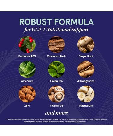 GLP-1 Support for Women | Nutritional Support with Probiotics Berberine Cinnamon & More | GLP 1 Supplement for Healthy GLP1 Activity Digestive Health & Metabolic Balance | Non-GMO | 60 Ct. - Buy Online on GoSupps.com