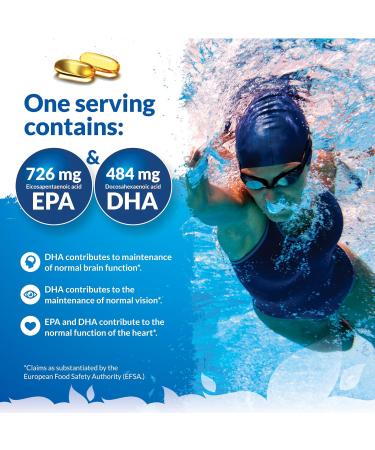 Omega 3 Fish Oil 2200mg & Vitamin D3 2000IU - 250 Capsules | High Strength 1100mg Fish Oil, EPA 720mg & DHA 480mg | Over 4 Month Supply - Buy Online on GoSupps.com