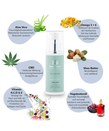 NATURECELL DENMARK Vegan Hand Cream & Body Lotion 100ml | Retinol & Vitamin C | Aloe Vera Omega 3 Rosehip Oil | Best for Dry & Cracked Hands - Buy Online on GoSupps.com