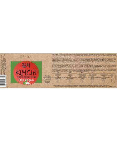Bakoki Premium Hot Vegan Kimchi - Original Korean Recipe (2 x 300g) - Authentic & Delicious! - Buy Online on GoSupps.com