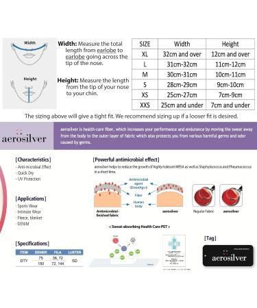 Everyday Aerosilver Face Mask - Reusable Breathable Washable | Made in Korea | Large Black - Buy Online on GoSupps.com
