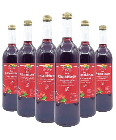 BLEICHHOF Redcurrant Juice - direct juice vegan (6x0.72l) Fruits 720 ml (pack of 6)