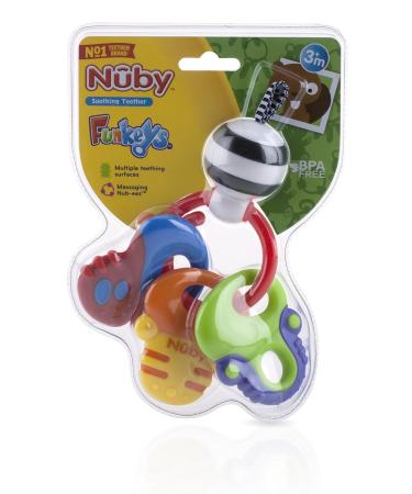 Nuby Fun Keys Teether Ring - Soothing Baby Teething Toy - Buy Online on GoSupps.com