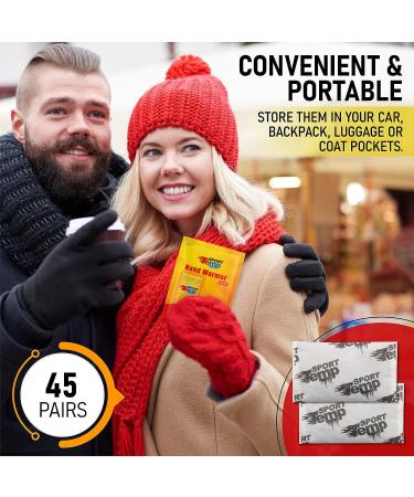 Long Lasting Air Activated Hand Warmers - 11 Hours of Heat - Odorless - Natural - Sport Temp - 45 Pairs - Buy Online on GoSupps.com