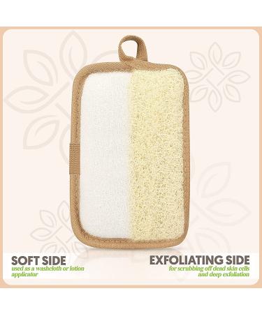 Almooni Premium Egyptian Exfoliating Loofah Pad Body Scrubber - Natural Egyptian Shower Sponge - 2 Pack - Buy Online on GoSupps.com