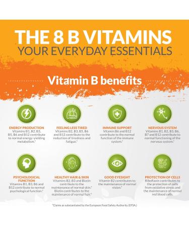 High Strength Vitamin B Complex - 180 Vegan Tablets - 6 Month Supply | Nu U Nutrition - Buy Online on GoSupps.com