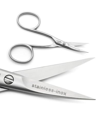 REMOS Left-Handed Nail & Cuticle Scissors - 9.5cm Stainless Steel INOX - Buy Online on GoSupps.com