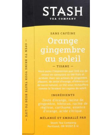 Stash Tea Sunny Orange Ginger 18 Count Orange Sipping Ginger 18 Count (Pack of 1) - Buy Online on GoSupps.com