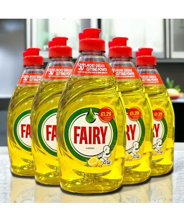 Fairy Washing Up Liquid Lemon - 5 x 320ml bottles