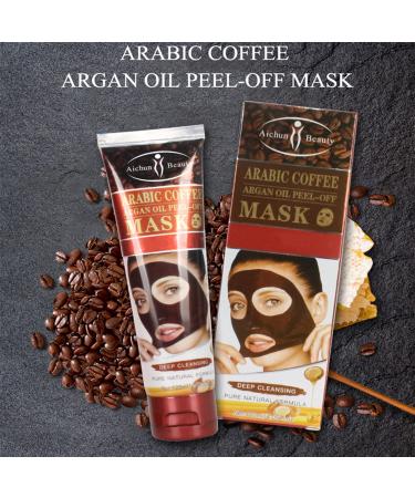 AICHUN BEAUTY Peel-Off Facial Mask | Deep Cleansing Oil & Dirt Pore Recovery | Vitamin A & E | Arabic Coffee Argan Oil | 120ml - Buy Online on GoSupps.com