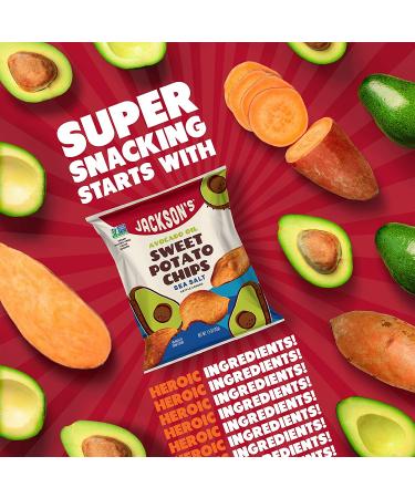 Jacksons Sweet Potato Kettle Chips with Sea Salt - 10 Pack (1.5 oz each) | Made with Premium Avocado Oil - Gluten Free, Vegan, Paleo Friendly | Shark Tank Product - Buy Online on GoSupps.com