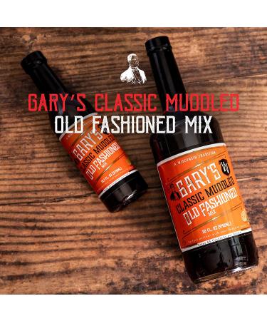 Gary's Classic Muddled Old Fashioned Mix Premium Non Alcoholic Cocktail Mixer Old Wisconsin Tradition Drink Mixer 64 Cocktails Per Bottle (32 fl oz) - Gary's Premium Cocktails - Buy Online on GoSupps.com