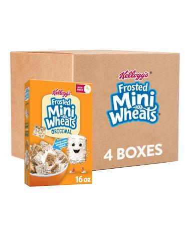 Kellogg's Frosted Mini-Wheats Cereal - Original - Pack of 4 - 16 Oz.