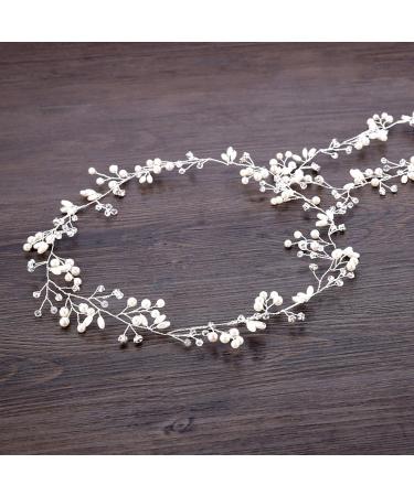 Elegant Rhinestone Hair Wire Wedding Accessories | Silver Crystal Headband for Brides & Bridesmaids - Buy Online on GoSupps.com