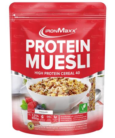IronMaxx Protein Muesli – Vegan Protein Muesli – 48% Protein – Lactose and Gluten Free – For Athletes – Taste