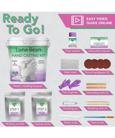 Luna Bean Hand Casting Kit Couples - Hand Mold Kit  Anniversary DIY Gift Couples Gifts for Him & Gifts for Her  Wedding Engagement Gifts for Couples  Girlfriend Boyfriend  Wedding Gifts Husband Wife Couples Casting Kit (... - Buy Online on GoSupps.com