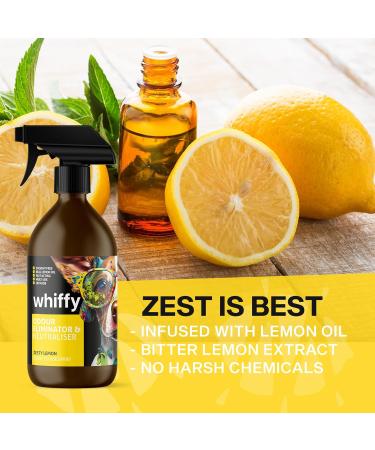Whiffy Pet Odor Eliminator - Lemon Deodorizer for Dog or Cat Urine Smells on Carpet Furniture & Floors - 500ml - Buy Online on GoSupps.com