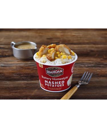 Idahoan Buttery Homestyle Mashed Potatoes 1.5 oz Cup (12-Pack) - Delicious and Convenient Instant Mashed Potatoes - Buy Online on GoSupps.com