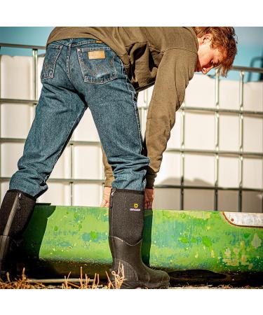 Drycode Rubber Boots | Waterproof 6mm Neoprene | Durable Outdoor Rain Boots | Graphite Black | Size 5-14 - Buy Online on GoSupps.com