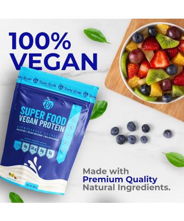 Superfood Vegan Protein (Vanilla) | Plant-Based Protein with Superfoods & Probiotics for Muscle Recovery | 15 Servings - Buy Online on GoSupps.com