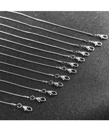 Forise 24 Pcs Gold & Silver Plated 1.2mm Snake Chains Necklace | Lobster Clasps for Jewelry Making - 18 & 20 Mix Color - Buy Online on GoSupps.com