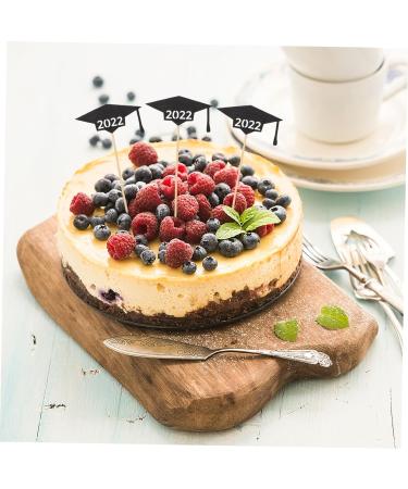 Vaguelly 30pcs 2022 2022 Cake Inserts Cake Ornament Cupcake Topper Capacillos Para Cupcake Graduation Cap Decorations Mini Paper Cups Graduation Cake Decor Baking Paper Bamboo Stick - Buy Online on GoSupps.com