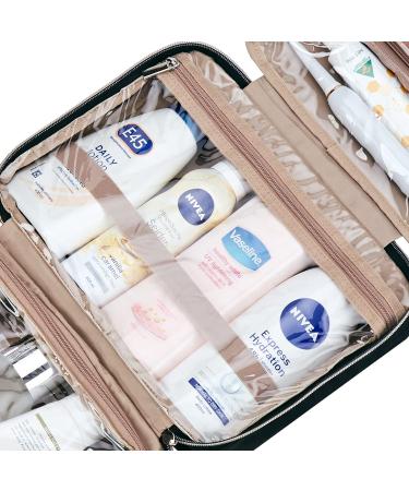 NISHEL Hanging Travel Toiletry Bag | Visible Makeup Organizer & Case for Bathroom Accessories | Black - Buy Online on GoSupps.com