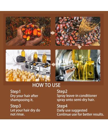 Batana Oil for Hair Growth Batana Oil Leave In Conditioner Spray Molecular Repair Smoothing Hairs Cover Effective Against Regional Alopecia Natural Hair Growth Oil for All Hair Types - Buy Online on GoSupps.com