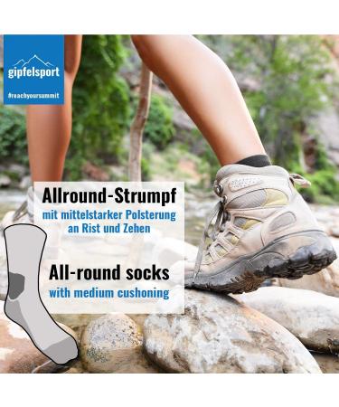 Summit Merino Wool Hiking Socks - Outdoor Trekking Socks for Men Women & Children (Black Size 28-31) - Comfortable & Durable - Buy Online on GoSupps.com