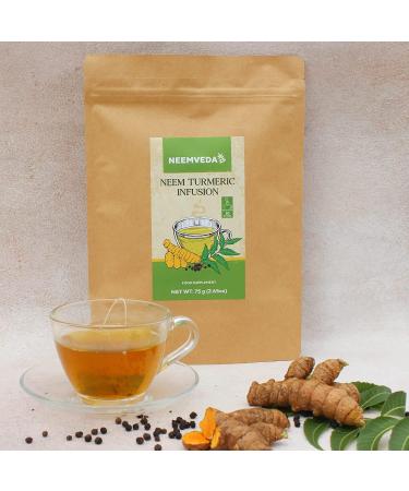 oman Neem turmeric Herbal Tea infusion with Black Pepper for high absorption 50 Tea bags - Buy Online on GoSupps.com
