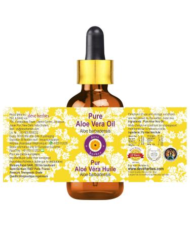 d ve herbes Aloe Vera Oil (Aloe barbadensis) with Glass Dropper | Infused | Pure | Non-Sticky | Lightweight | For Facial Care | Men & Women | 15ml (0.50 oz) - Buy Online on GoSupps.com