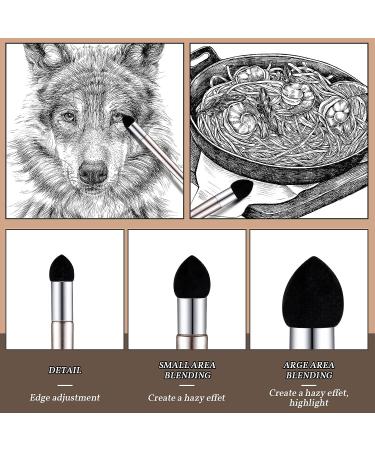 6 Pcs Artist Blending Sponge Pen Set - Reusable Sketching Tool for Charcoal Powder Drawing Correction and Smudging - 3 Sizes Available - Buy Online on GoSupps.com