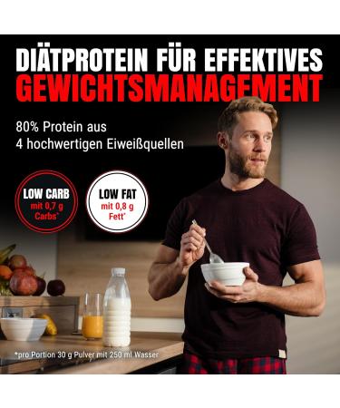 Powerstar Diet Pro 1kg - German Multi-Component Diet Protein Powder | Muscle Mass Preservation | Chocolate Shake with Glucomannan - Buy Online on GoSupps.com
