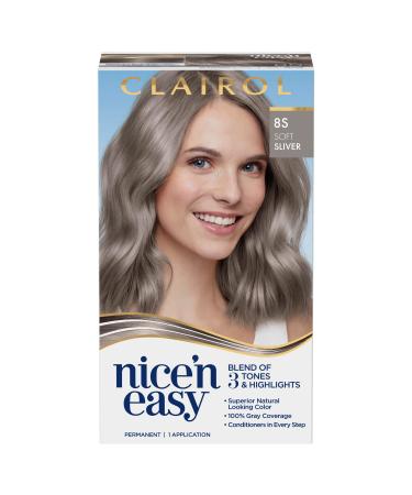Clairol Nice'n Easy Permanent Hair Dye  8S Soft Silver Hair Color  Pack of 1 8S Soft Silver 6.26 Fl Oz (Pack of 1) - Buy Online on GoSupps.com