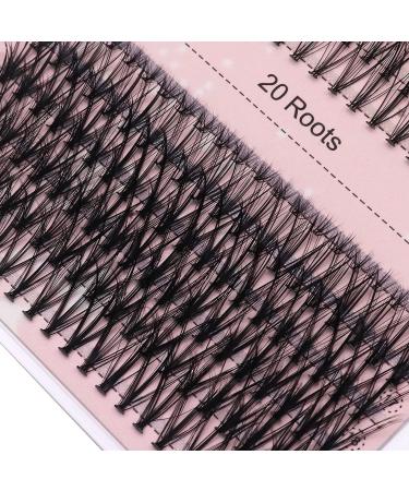 Losha Individual Lashes 10D/20D Mix 16-20mm D Curl Eyelash Extensions - Professional Makeup, 0.1/0.07mm Eye Lash Clusters - Buy Online on GoSupps.com