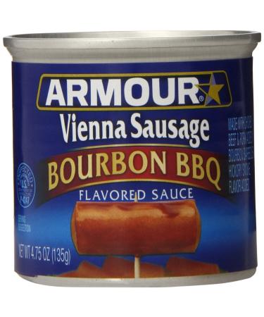Armour Vienna Sausage Bourbon BBQ 4.75 Oz (Pack of 6) by Armour