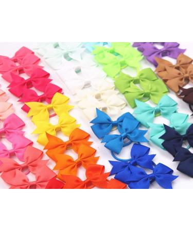 40pcs 2 Inch Baby Girls Hair Loops - Cute Pinwheel Hair Clips & Ponytail Holders for Toddlers | Perfect Hair Ties for Kids - Buy Online on GoSupps.com