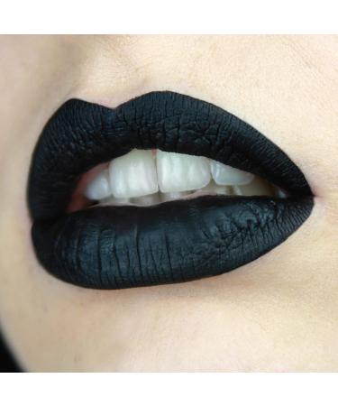 Black Matte Lipstick - Lightweight, Velvet Smooth Finish, Long Lasting & Waterproof - Buy Online on GoSupps.com