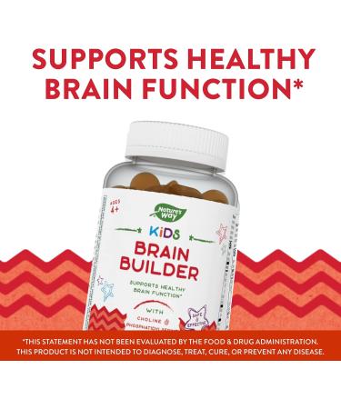 Nature's Way Kids Brain Supplement Gummies Supports Healthy Brain Function* Lemonade Flavored 60 Gummies - Buy Online on GoSupps.com