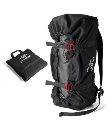 Beskomy rope sack climbing cablewell for climbing ropes climbing rope bag waterproof foldable climbing bag rock climbing rope kit bag for climbing trekking hikes black