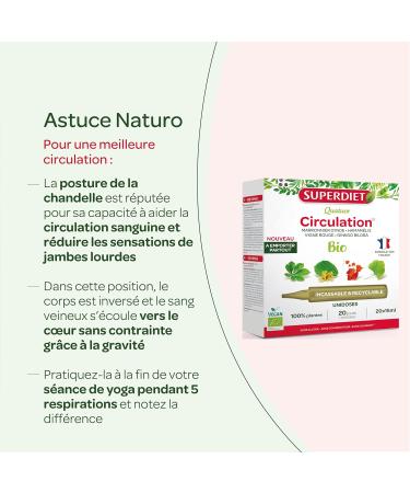 SUPERDIET -QUARTET CIRCULATION BIO-Light legs-Horse chestnut Witch hazel Red vine Ginkgo biloba-Nomadic format-20 Single doses of 15ml - Buy Online on GoSupps.com